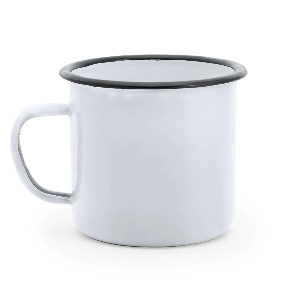 Customizable retro metal mug