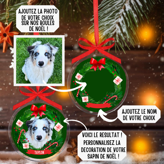 Boule sapin de noël personnalisé
